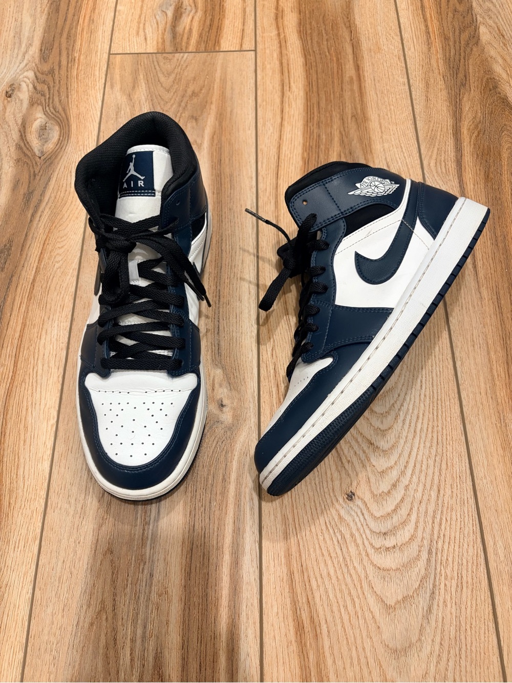 Jordan 1 Mid Armory Men’s High-Top Sneakers - White & Navy